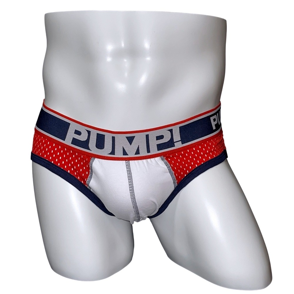 PUMP! Mesh Briefs Red/White/Blue Size XXL (34-36) NWT
